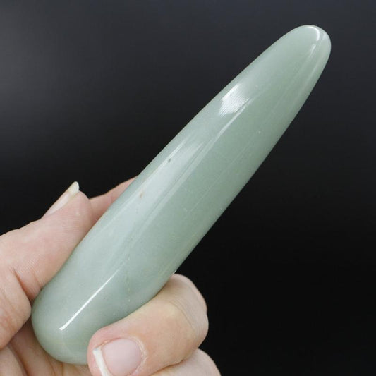 Polished Green Aventurine Massage Tool || Abundance || India-Nature's Treasures