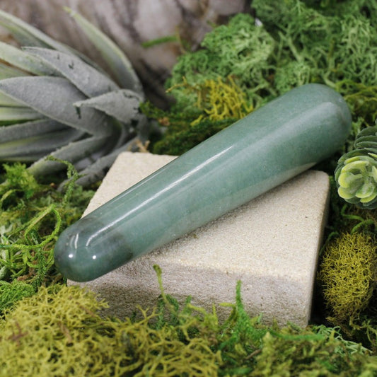 Polished Green Aventurine Massage Tool || Abundance || India-Nature's Treasures