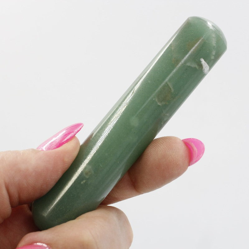 Polished Green Aventurine Rounded Massage Tool || Abundance || India-Nature's Treasures