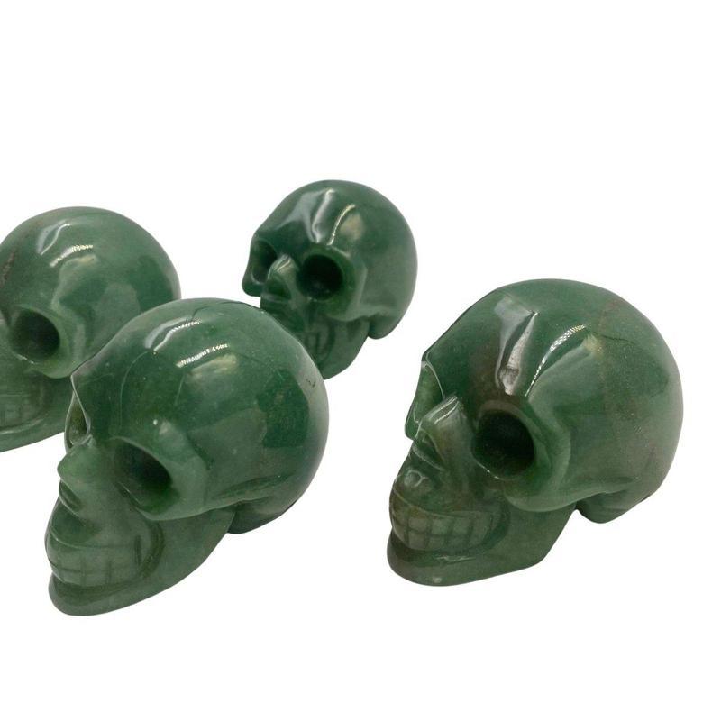 Polished Green Aventurine Skull Carvings || Brazil-Nature's Treasures