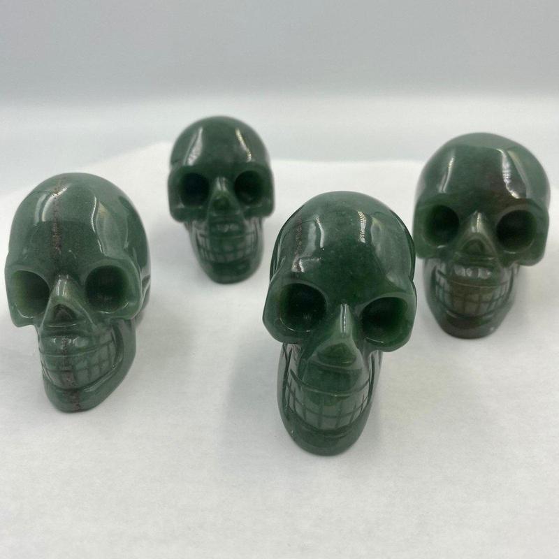 Polished Green Aventurine Skull Carvings || Brazil-Nature's Treasures