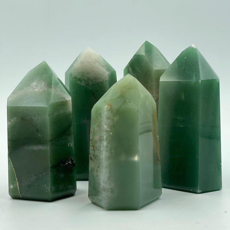 Polished Green Aventurine Tower Points || Abundance || India-Nature's Treasures