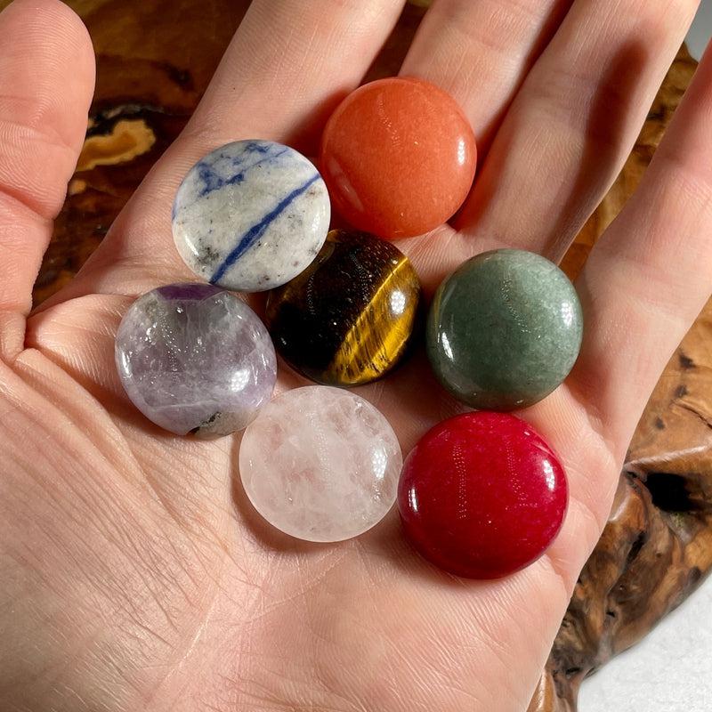 Polished Half Sided Circle Cabochon Chakra Set-Nature's Treasures