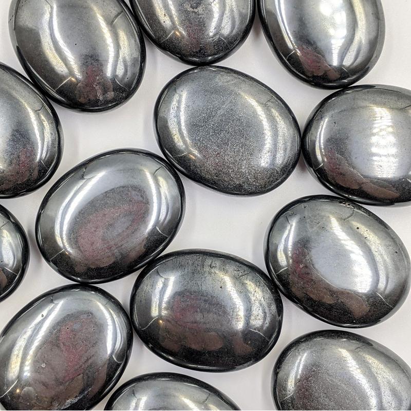 Polished Hematite Palm Stones || Grounding, Protection || Africa-Nature's Treasures