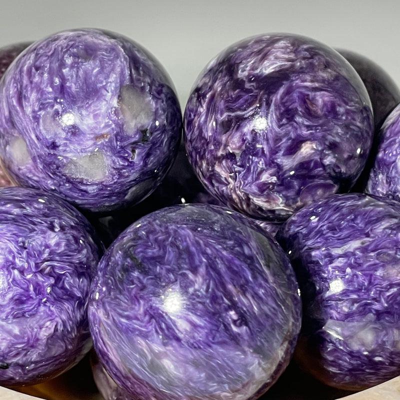 Polished High-Grade Charoite Spheres || Russia-Nature's Treasures