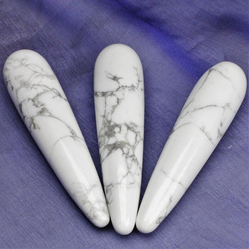 Polished Howlite Massage Tool || Anger & Stress Releaser || Canada-Nature's Treasures