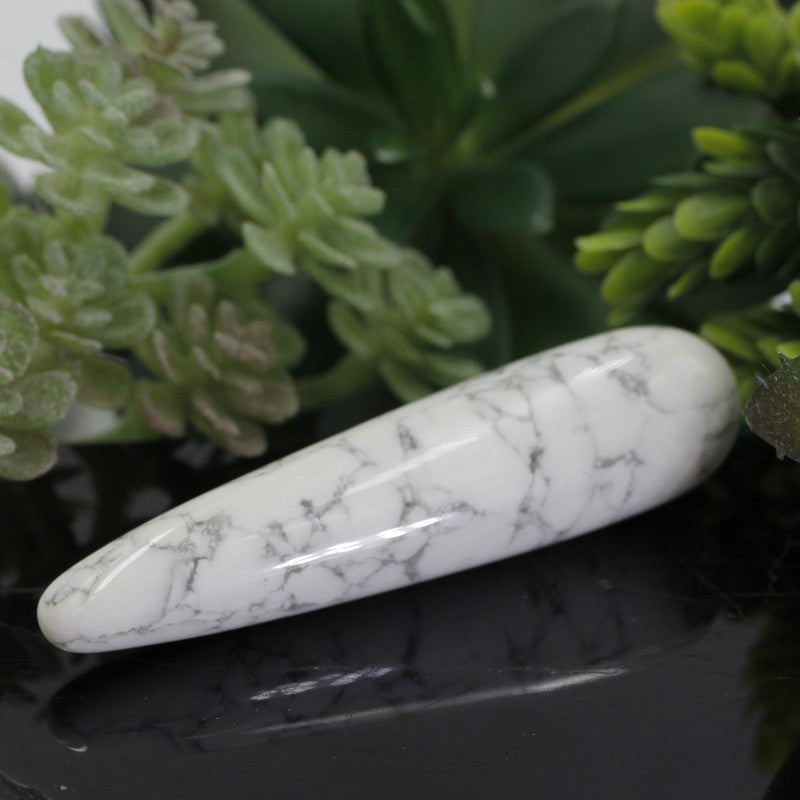 Polished Howlite Massage Tool || Anger & Stress Releaser || Canada-Nature's Treasures