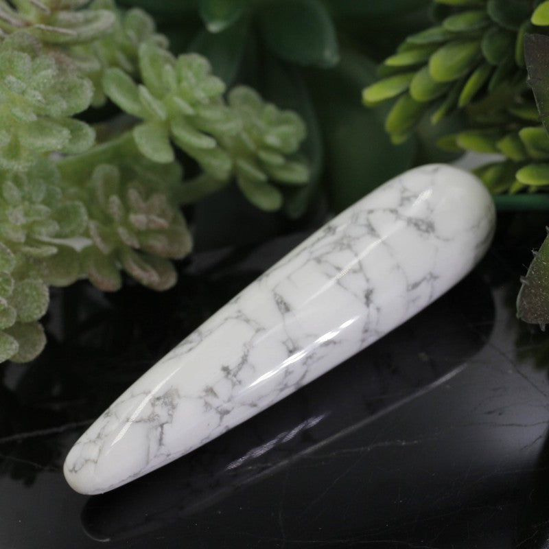 Polished Howlite Massage Tool || Anger & Stress Releaser || Canada-Nature's Treasures