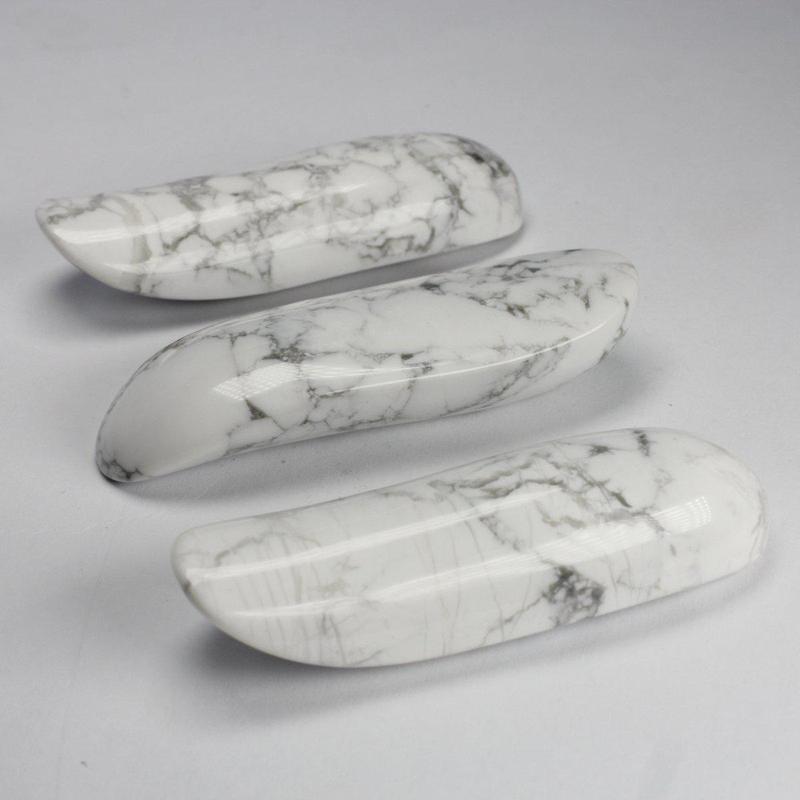 Polished Howlite S-Shaped Massage Tool || Anger & Stress Releaser || Canada-Nature's Treasures