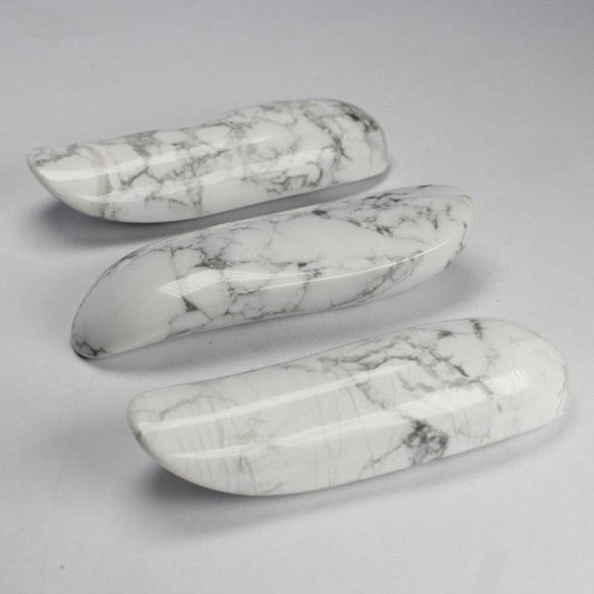 Polished Howlite S-Shaped Massage Tool || Anger & Stress Releaser || Canada-Nature's Treasures