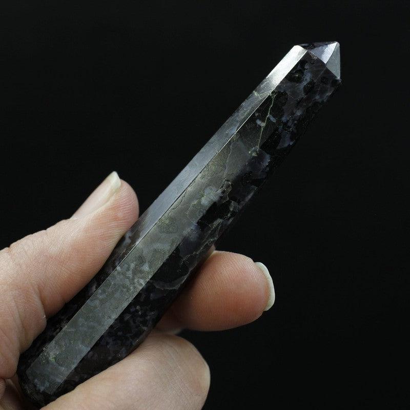 Polished Indigo Gabbro Massage Point Tool || Madagascar-Nature's Treasures