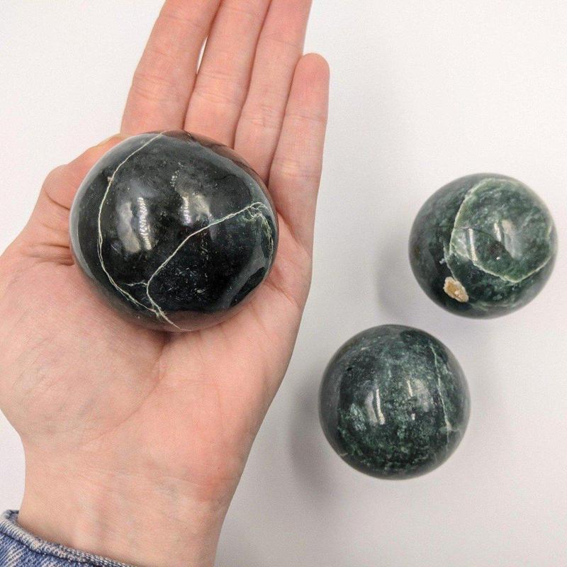 Polished Jade Sphere's 50 MM || Pakistan-Nature's Treasures