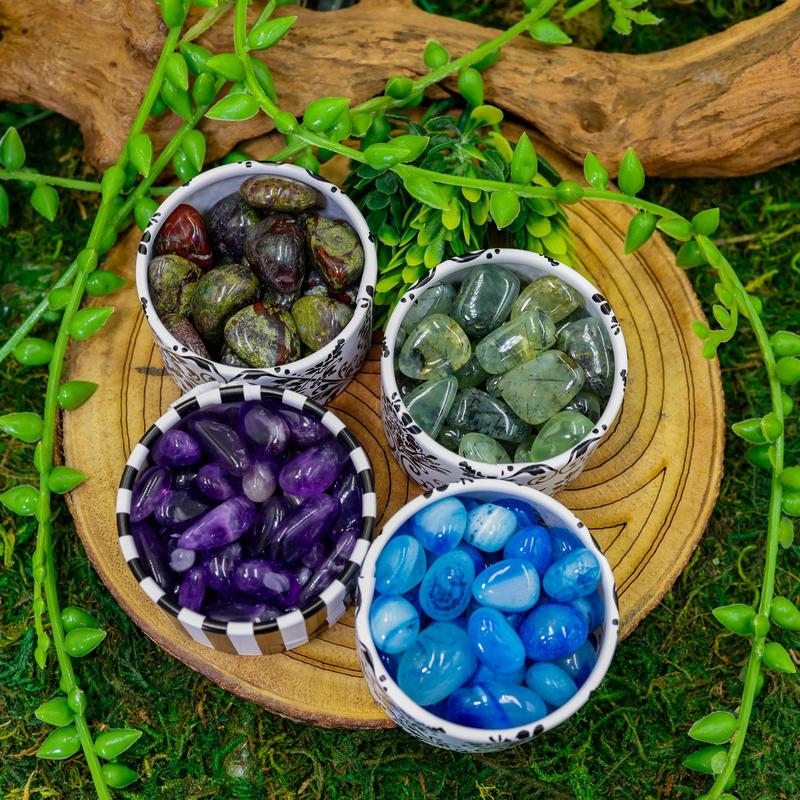 Polished Jelly Bean Tumble Stones || Gridding, Crafting-Nature's Treasures