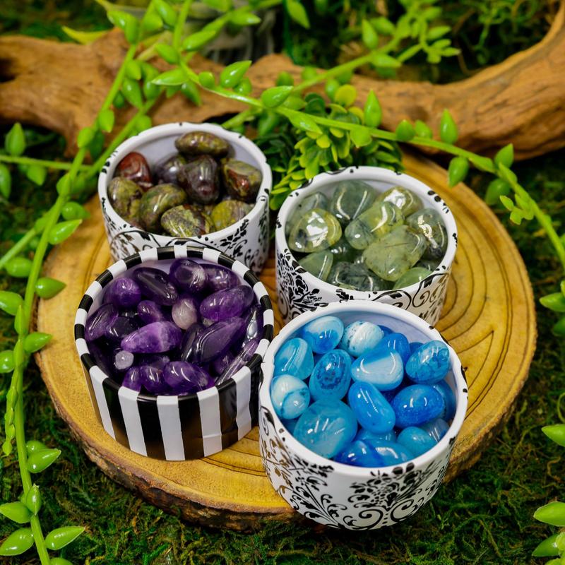 Polished Jelly Bean Tumble Stones || Gridding, Crafting-Nature's Treasures