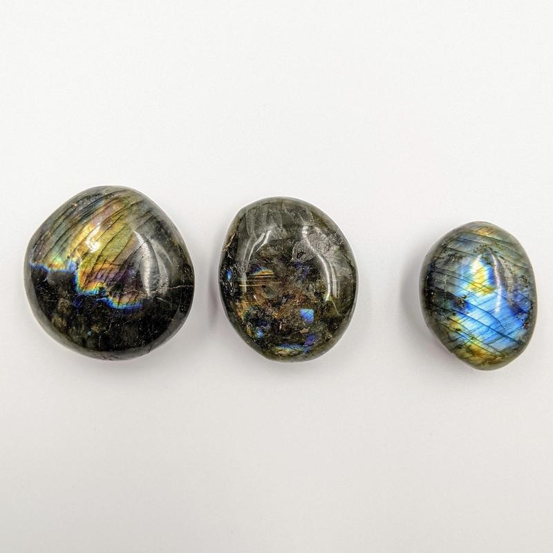 Polished Labradorite Palm Stones || Empathic Protection || Madagascar-Nature's Treasures