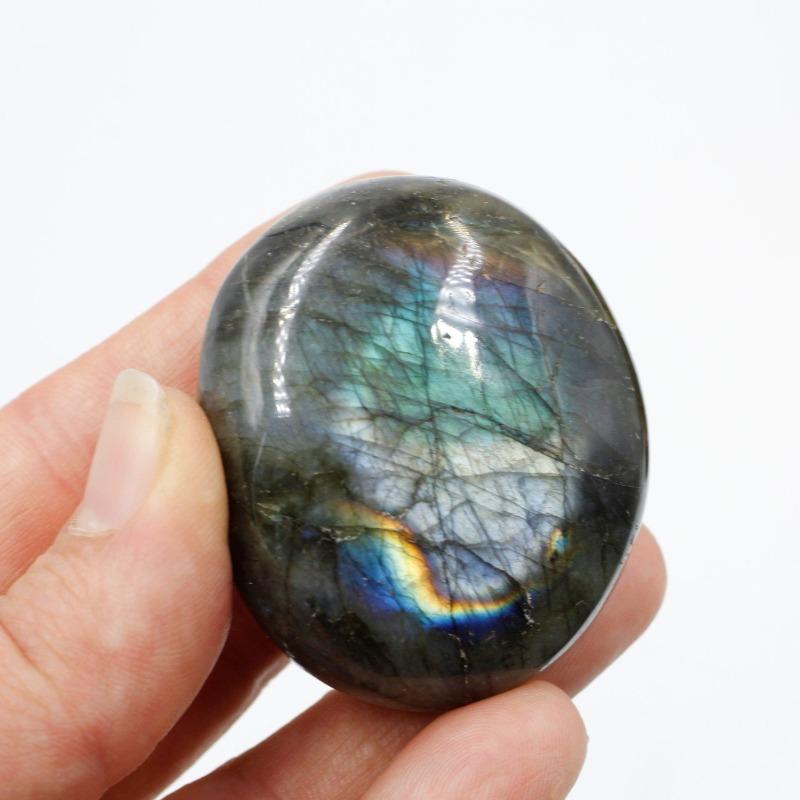Polished Labradorite Palm Stones || Empathic Protection || Madagascar-Nature's Treasures