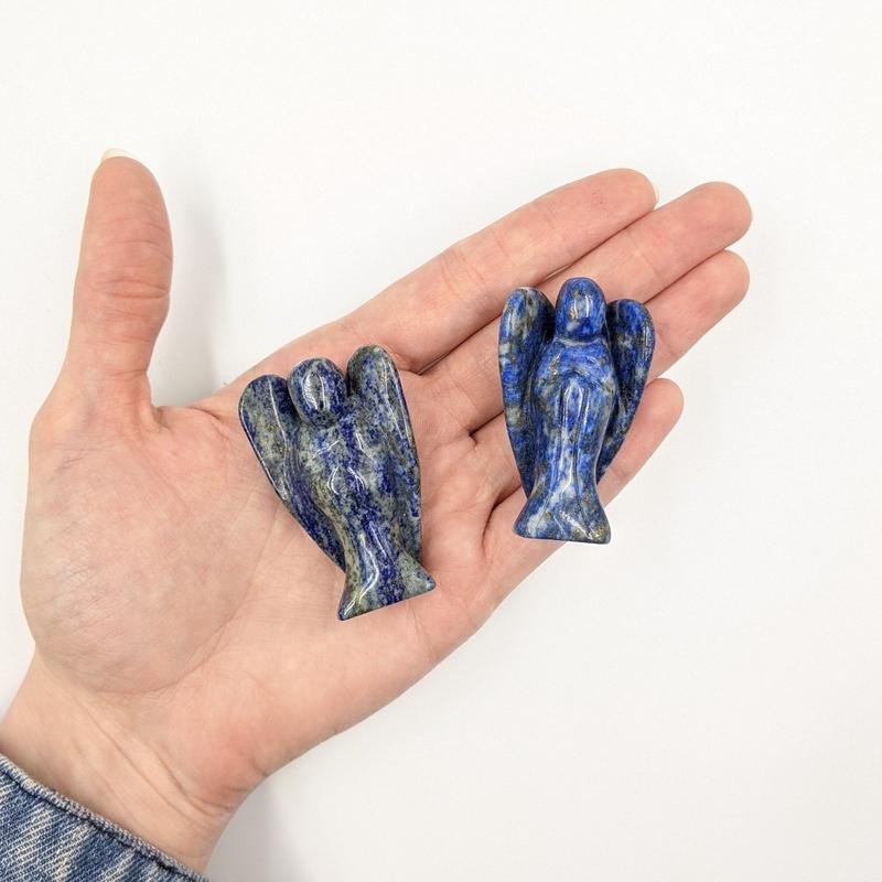 Polished Lapis Lazuli Angel Carvings || Intuition, Truth-Nature's Treasures