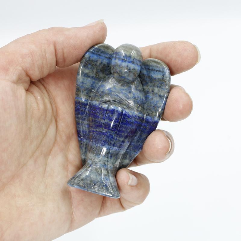 Polished Lapis Lazuli Angel Carvings || Intuition, Truth-Nature's Treasures