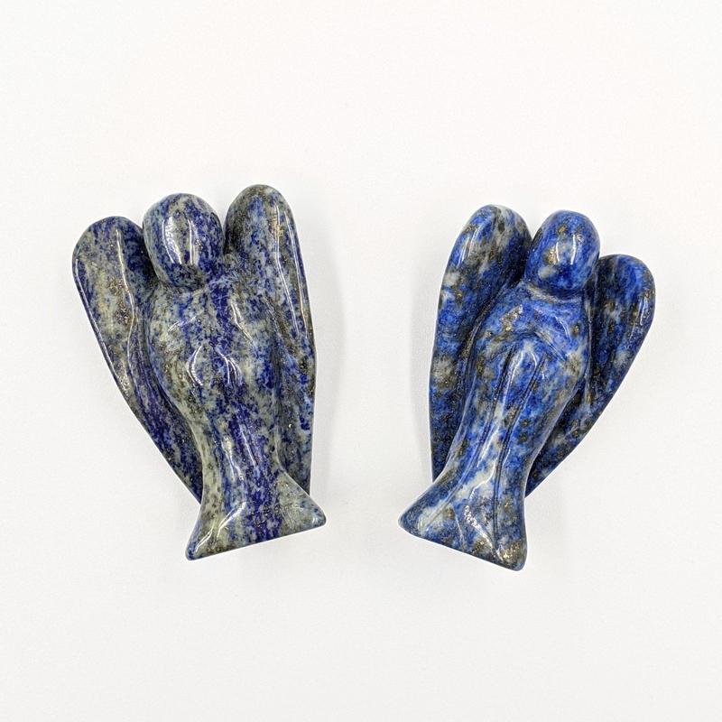 Polished Lapis Lazuli Angel Carvings || Intuition, Truth