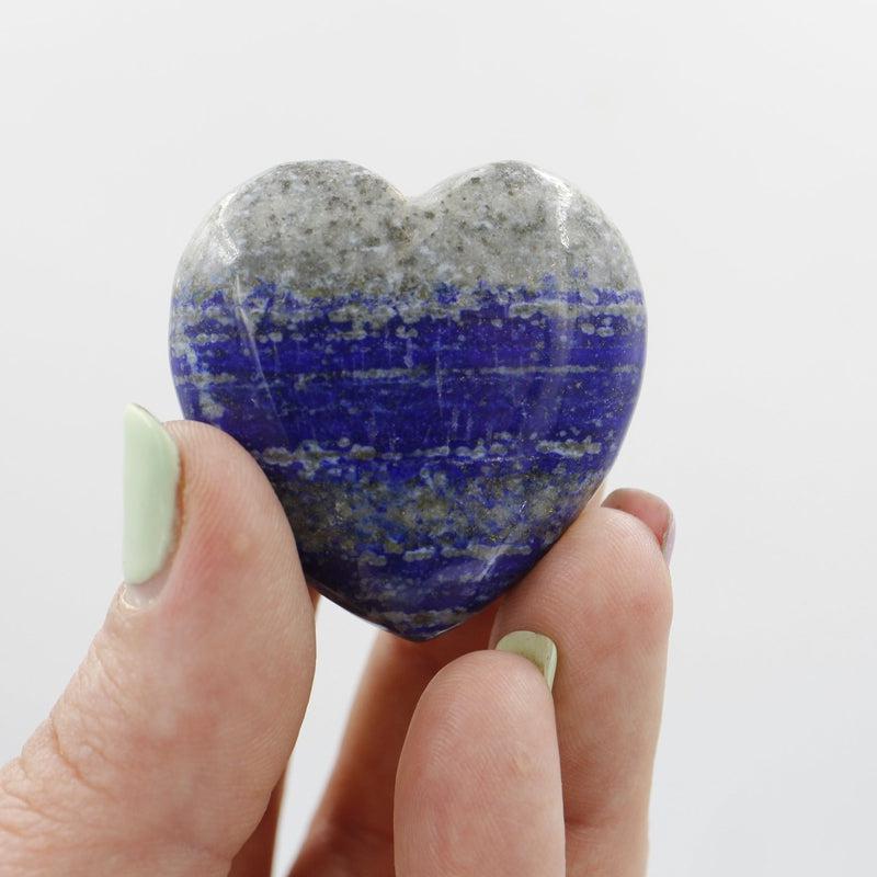 Polished Lapis Lazuli Heart 40 MM || Truth, Communication, Psychic Protection || Afghanistan-Nature's Treasures