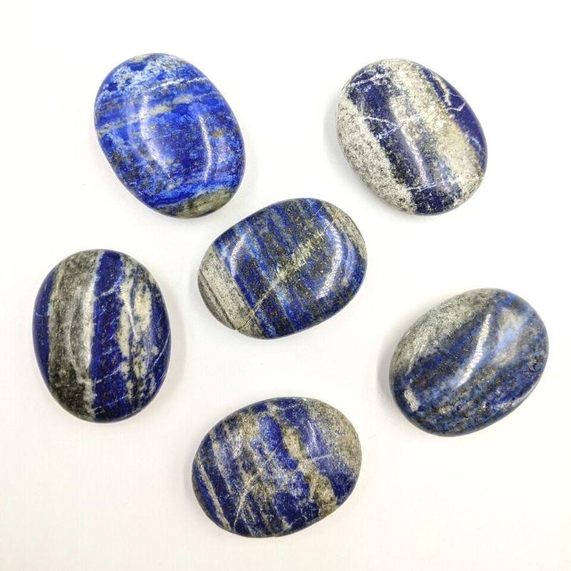 Polished Lapis Lazuli Palm Stones || Truth || Afghanistan-Nature's Treasures