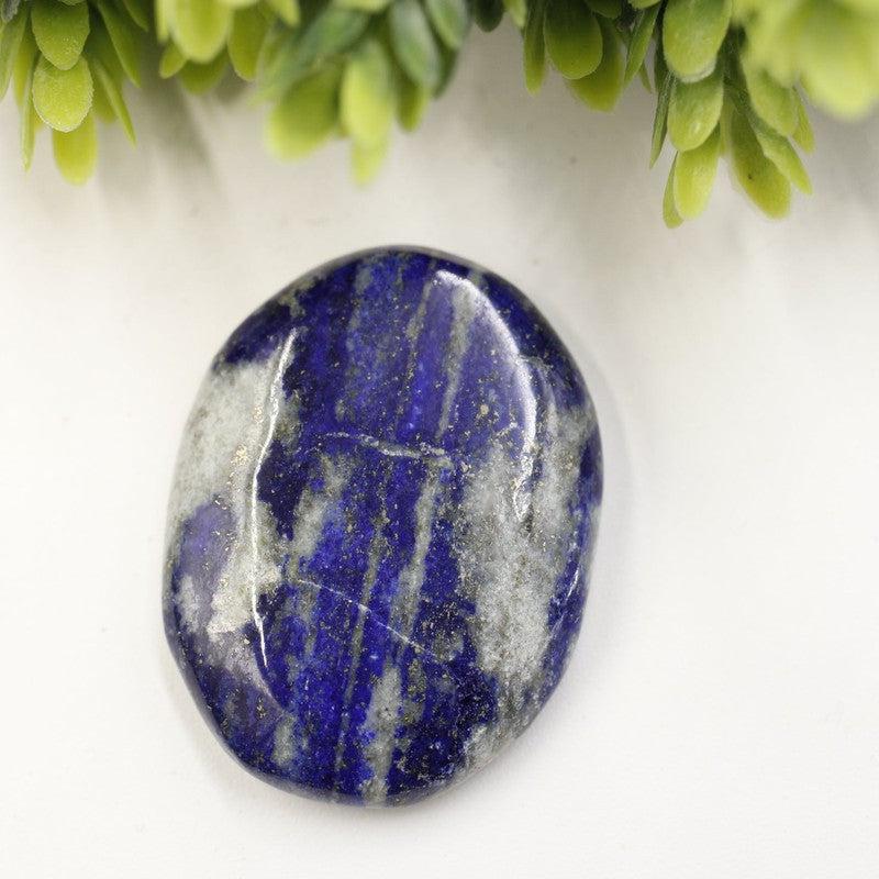 Polished Lapis Lazuli Palm Stones || Truth, Communication || India-Nature's Treasures