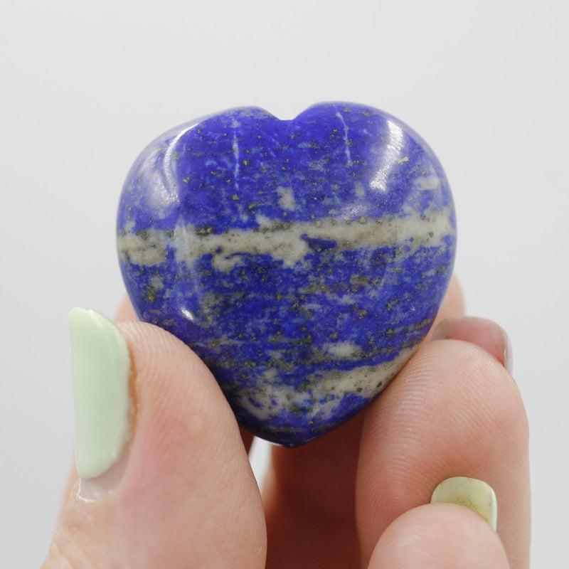 Polished Lapis Lazuli Pocket Heart 30 MM || Truth, Communication || Afghanistan-Nature's Treasures