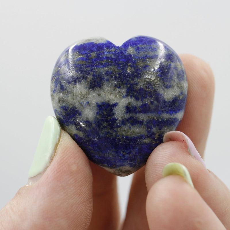 Polished Lapis Lazuli Pocket Heart 30 MM || Truth, Communication || Afghanistan-Nature's Treasures