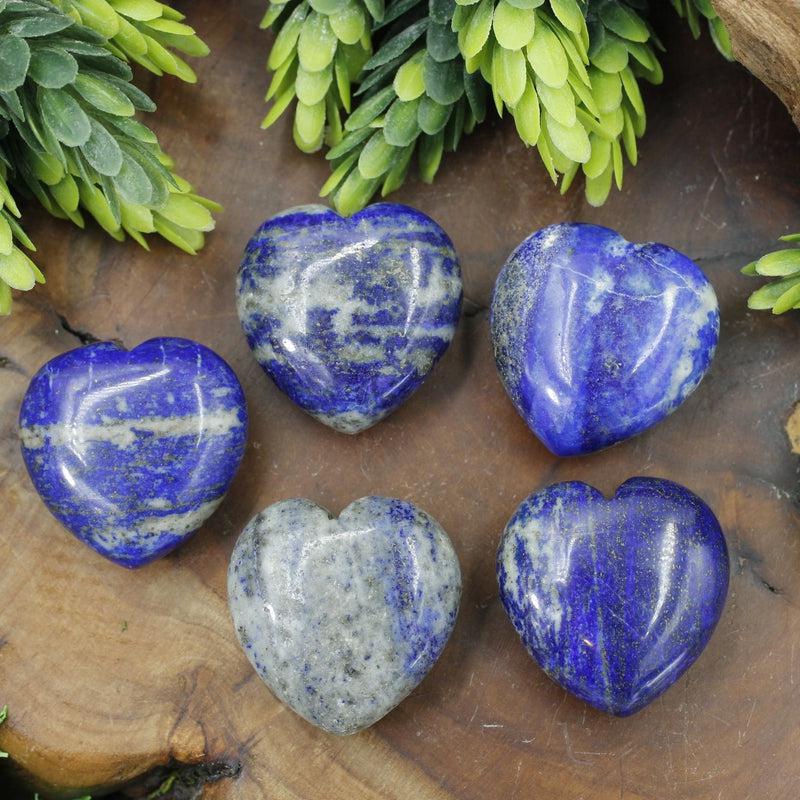 Polished Lapis Lazuli Pocket Heart 30 MM || Truth, Communication || Afghanistan-Nature's Treasures