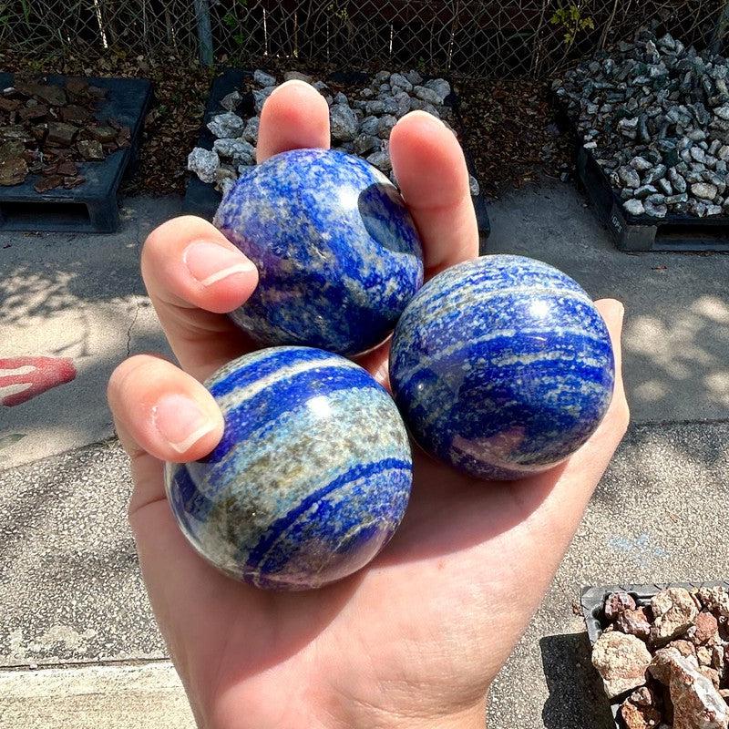 Polished Lapis Lazuli Spheres || Inner Truth || Afghanistan-Nature's Treasures