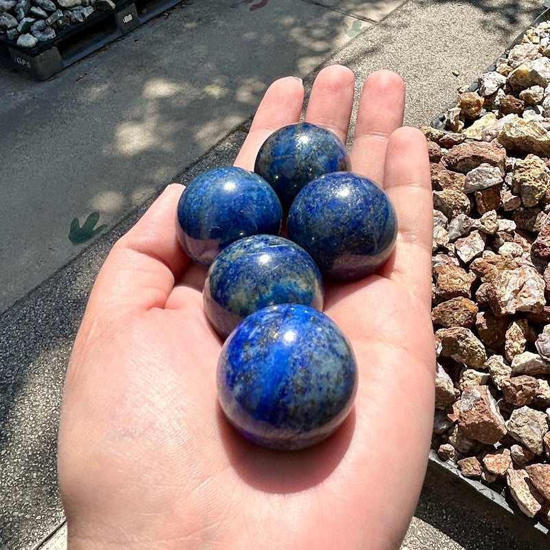 Polished Lapis Lazuli Spheres || Inner Truth || Afghanistan