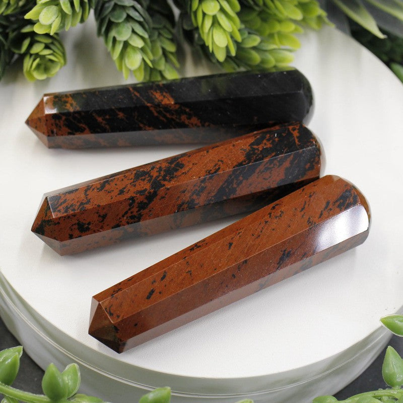 Polished Mahogany Obsidian Massage Point Tool || India-Nature's Treasures