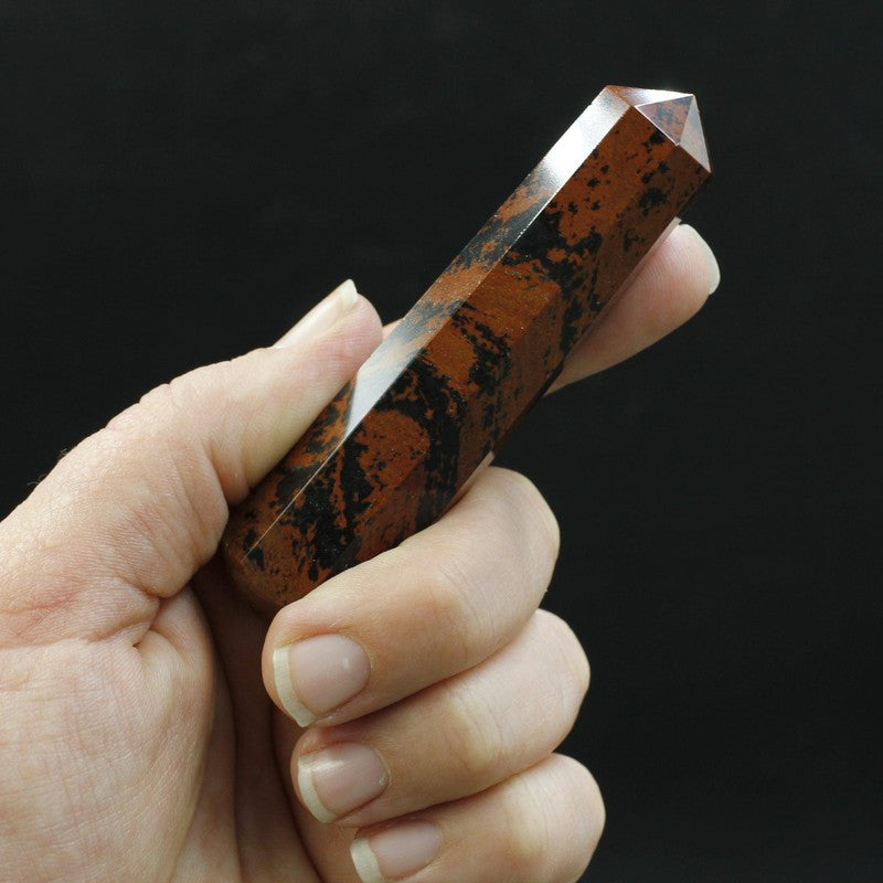 Polished Mahogany Obsidian Massage Point Tool || India-Nature's Treasures