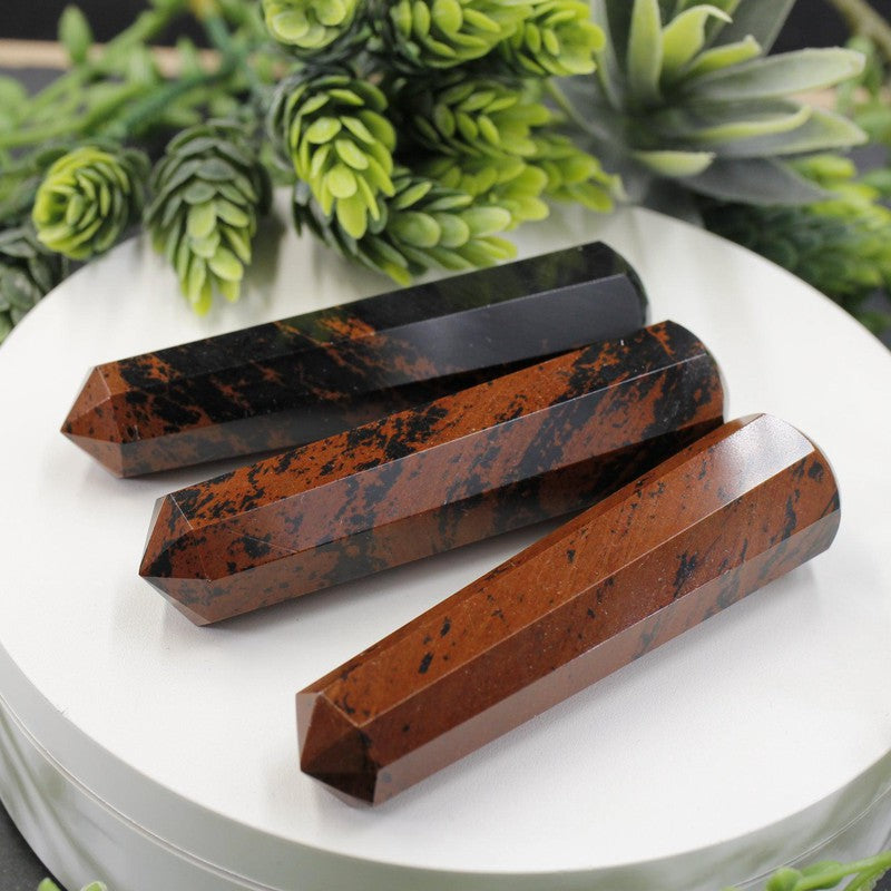 Polished Mahogany Obsidian Massage Point Tool || India-Nature's Treasures