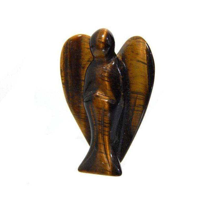 Polished Mini Yellow Tiger's Eye Angel Carvings || Balance-Nature's Treasures