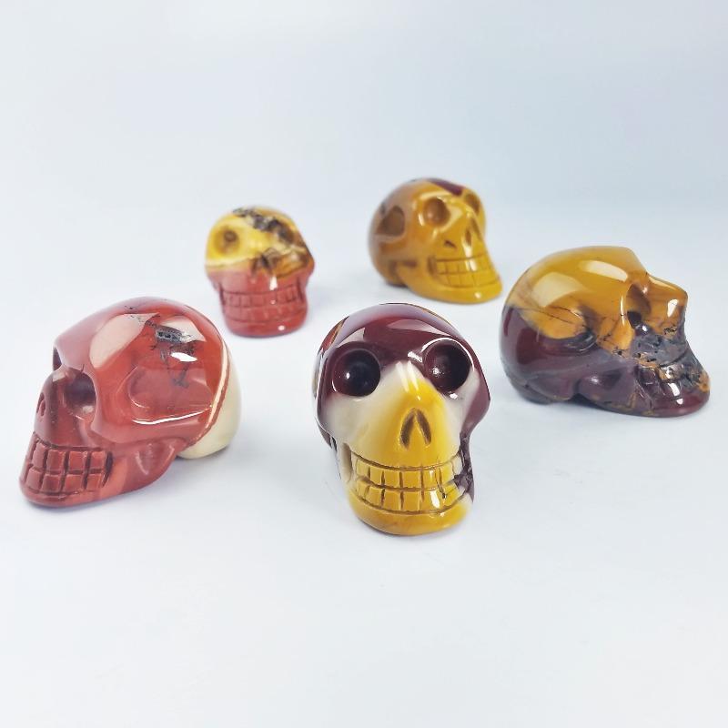 Polished Mookaite Jasper Skull Carvings || Australia-Nature's Treasures