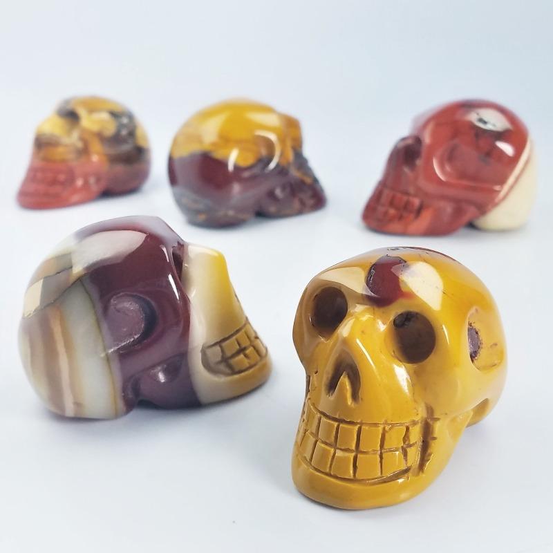 Polished Mookaite Jasper Skull Carvings || Australia-Nature's Treasures