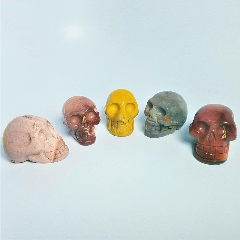 Polished Mookaite Jasper Skull Carvings || Australia-Nature's Treasures