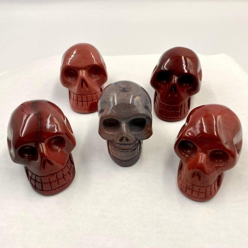 Polished Mookaite Jasper Skull Carvings || Australia-Nature's Treasures