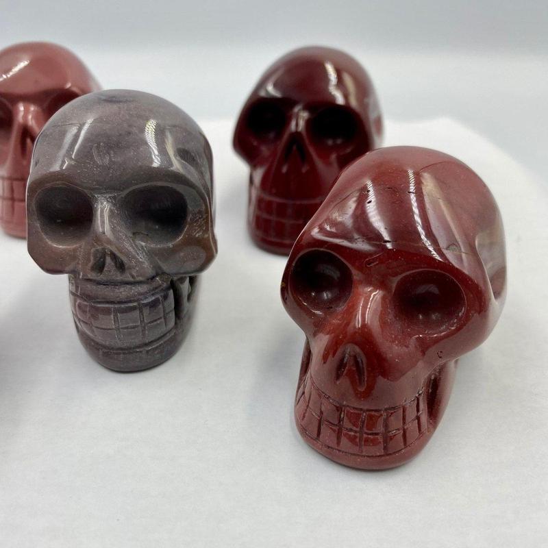 Polished Mookaite Jasper Skull Carvings || Australia-Nature's Treasures