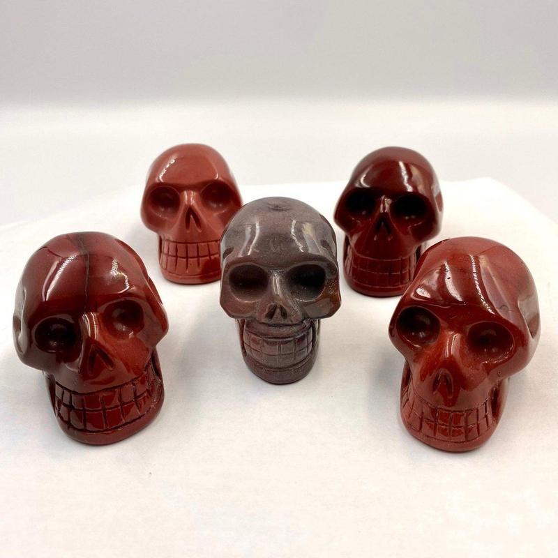 Polished Mookaite Jasper Skull Carvings || Australia-Nature's Treasures