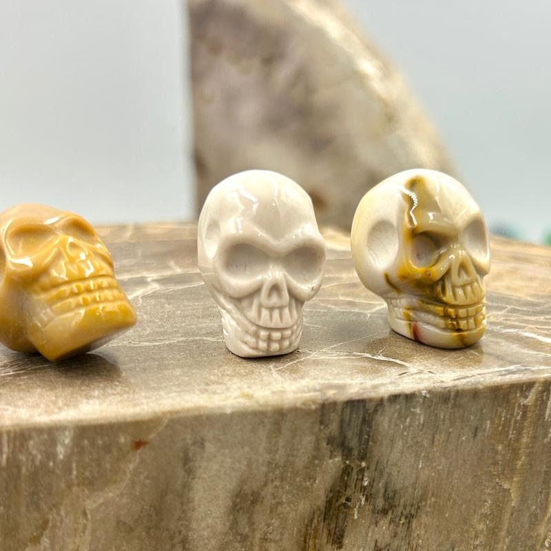 Polished Mookaite Jasper Skull Carvings || Australia-Nature's Treasures