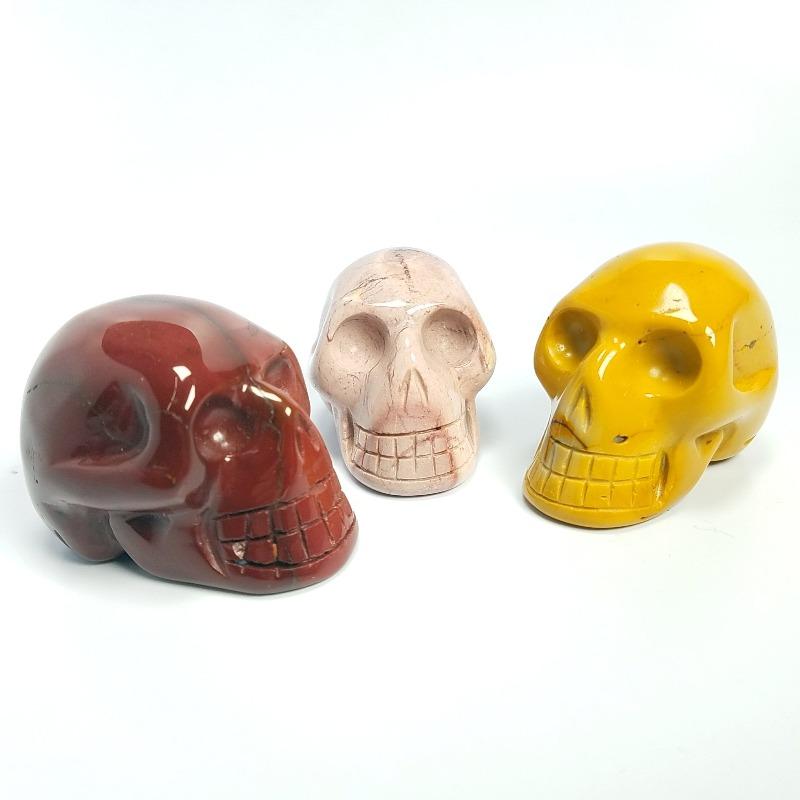 Polished Mookaite Jasper Skull Carvings || Australia-Nature's Treasures