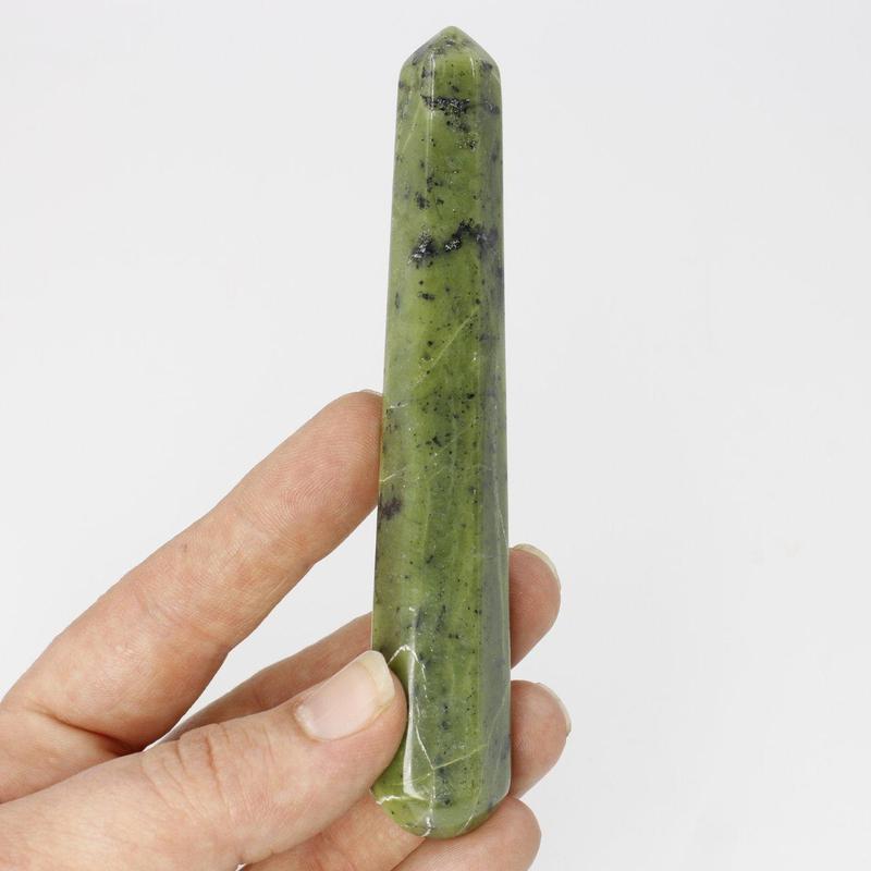 Polished Nephrite Jade Massage Point Tool || Emotional Healing-Nature's Treasures