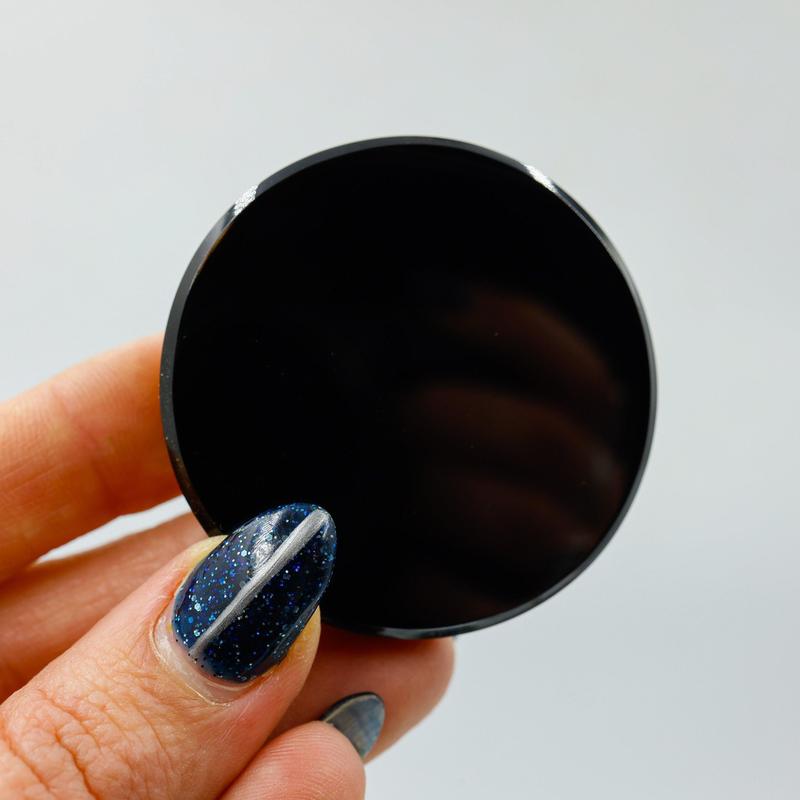 Polished Obsidian Glass Scrying Mirror Disc || Mexico – Nature's