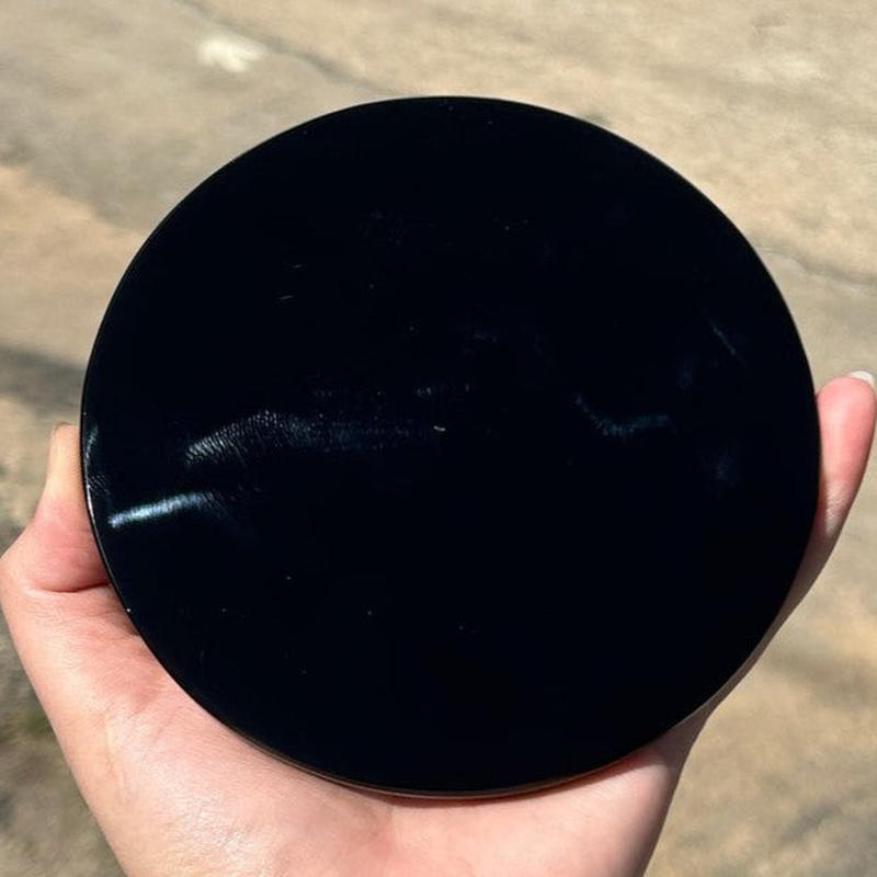 Polished Obsidian Glass Scrying Mirror Disc || Mexico-Nature's Treasures