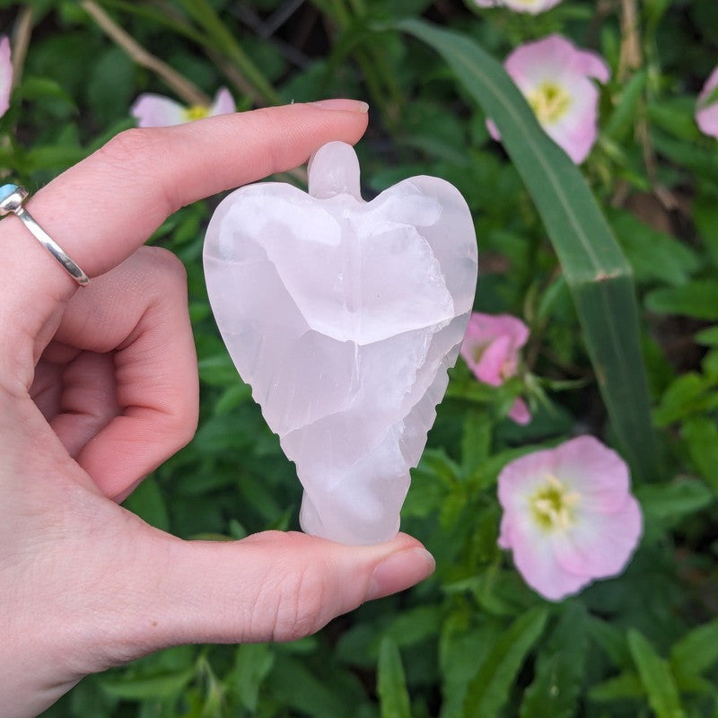 Polished Pink Calcite Angel Carvings || Compassion || Peru-Nature's Treasures