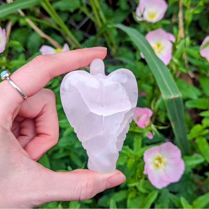 Polished Pink Calcite Angel Carvings || Compassion || Peru-Nature's Treasures