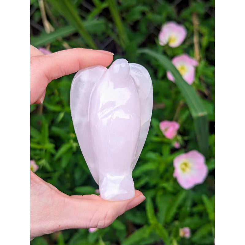 Polished Pink Calcite Angel Carvings || Compassion || Peru-Nature's Treasures