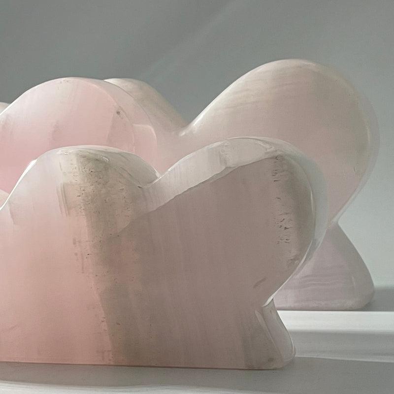 Polished Pink Calcite Cloud Carvings|| Unconditional Love-Nature's Treasures